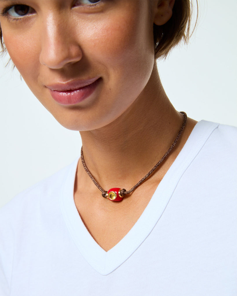 The Coral Tube Cord Necklace – Roxanne Assoulin