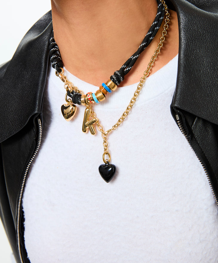 The Mini Puffy Heart Charm Necklace