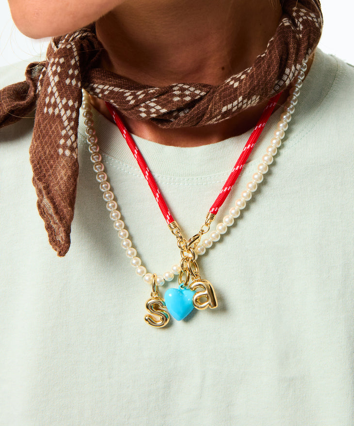 The Happy Cord Charm Necklace Duo