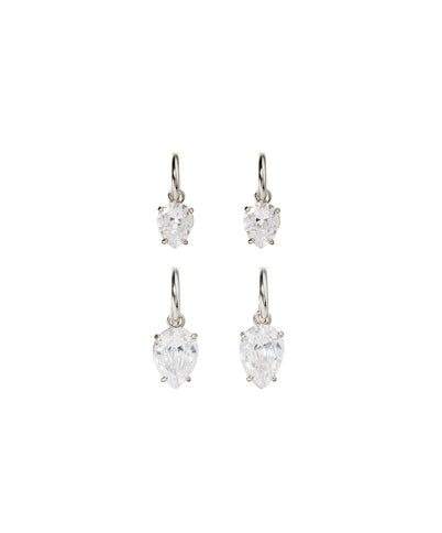 Roxanne Assoulin diamond girl baby drop earrings in silver