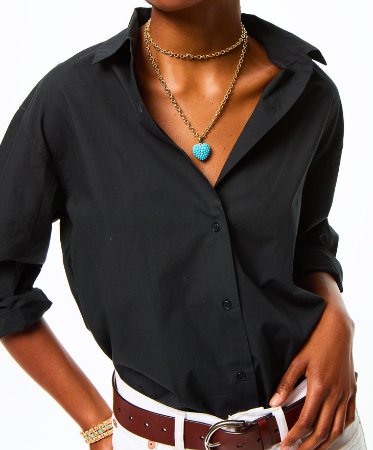 The Encrusted Puffy Heart Necklace