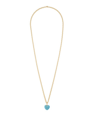 The Encrusted Puffy Heart Necklace