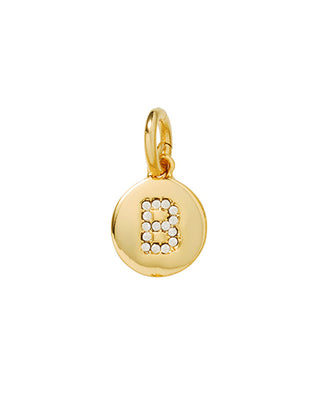 The Pavé Initial Disc Charm