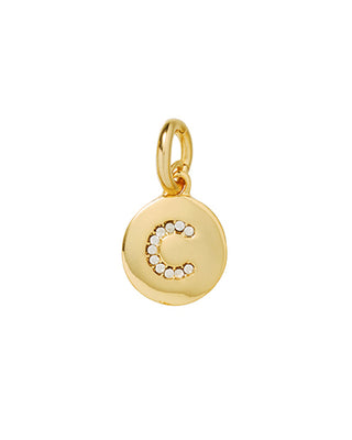 The Pavé Initial Disc Charm