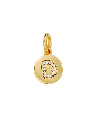 The Pavé Initial Disc Charm
