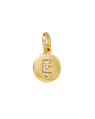 The Pavé Initial Disc Charm
