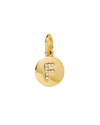 The Pavé Initial Disc Charm