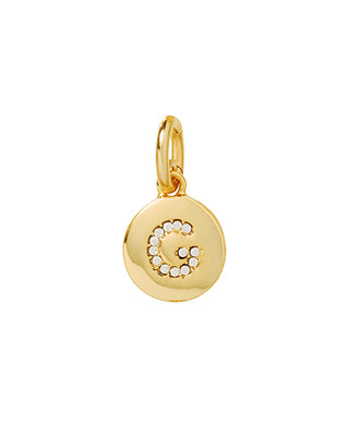 The Pavé Initial Disc Charm