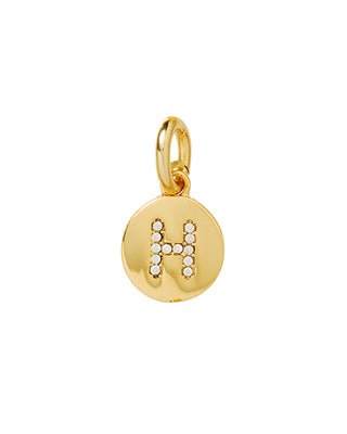 The Pavé Initial Disc Charm