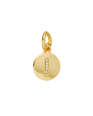 The Pavé Initial Disc Charm