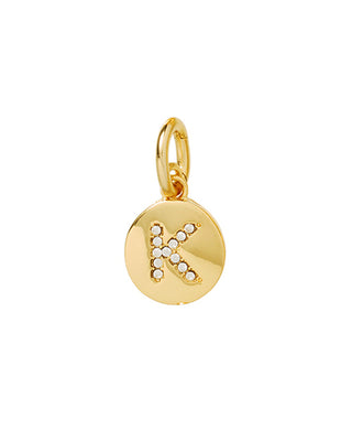 The Pavé Initial Disc Charm