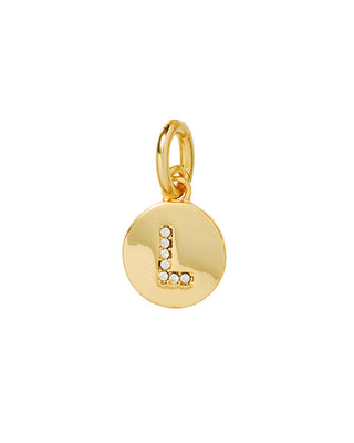 The Pavé Initial Disc Charm