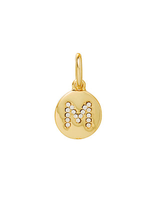 The Pavé Initial Disc Charm