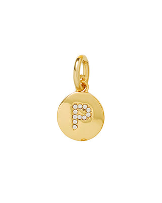 The Pavé Initial Disc Charm