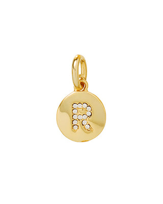 The Pavé Initial Disc Charm