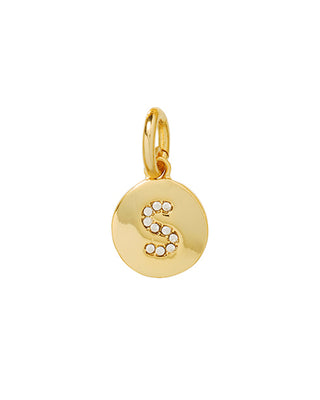 The Pavé Initial Disc Charm