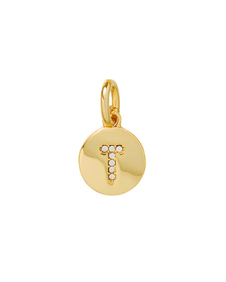 The Pavé Initial Disc Charm