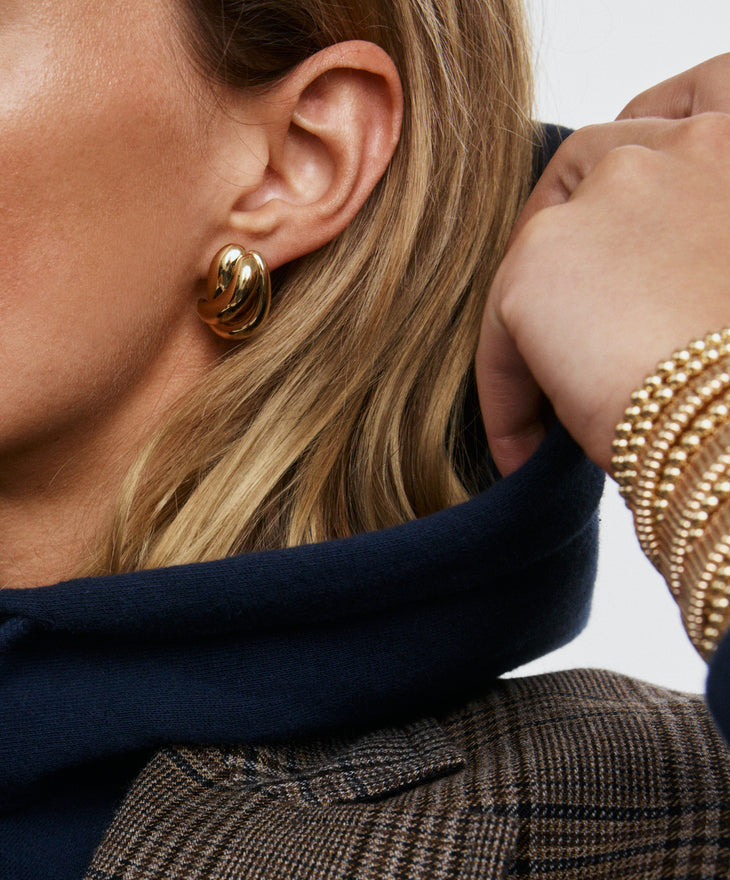 The Knot Earrings in Gold