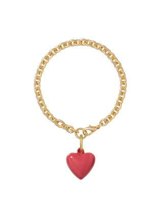 The Mini Puffy Heart Charm Bracelet