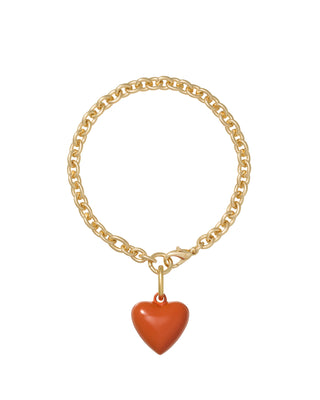The Mini Puffy Heart Charm Bracelet