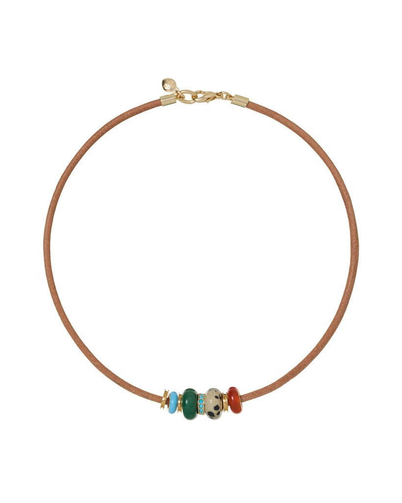アクセサリー runa The Leather Stone Slider Necklace – Roxanne Assoulin