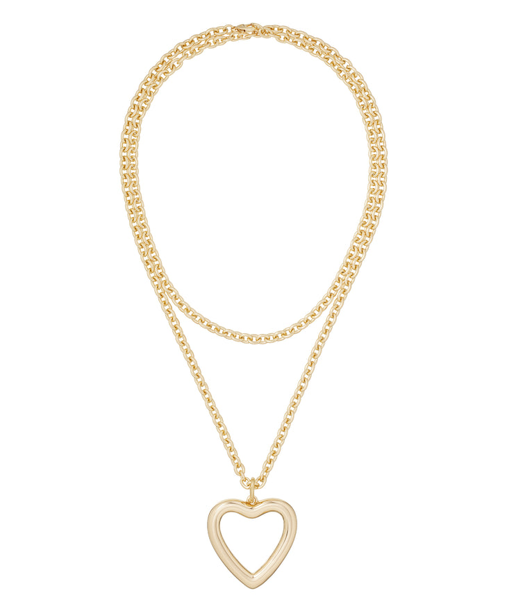 The Puffy Open Heart Necklace
