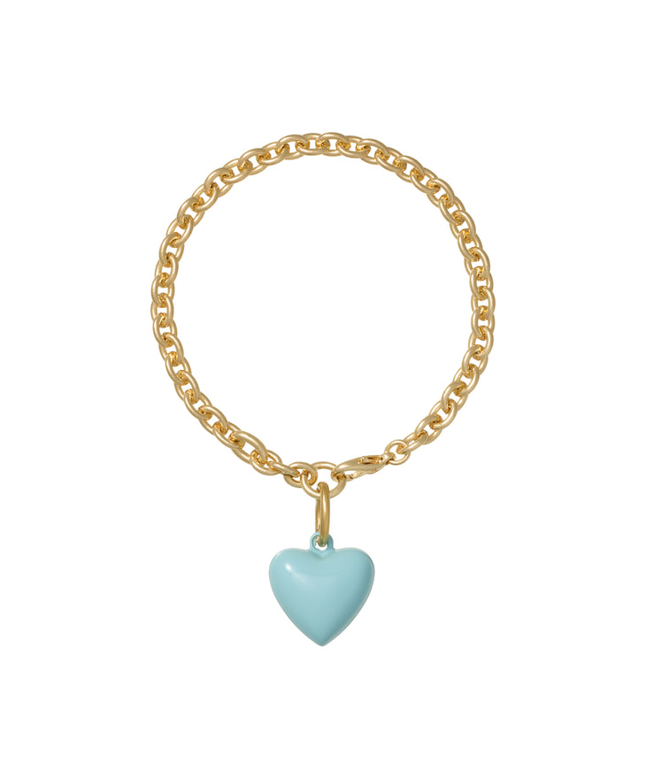 The Mini Puffy Heart Charm Bracelet