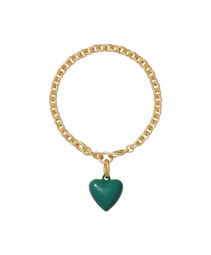 The Mini Puffy Heart Charm Bracelet