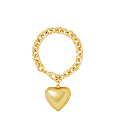 The Puffy Heart Bracelet in Gold