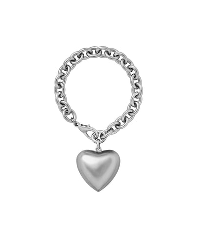 The Puffy Heart Bracelet in Silver