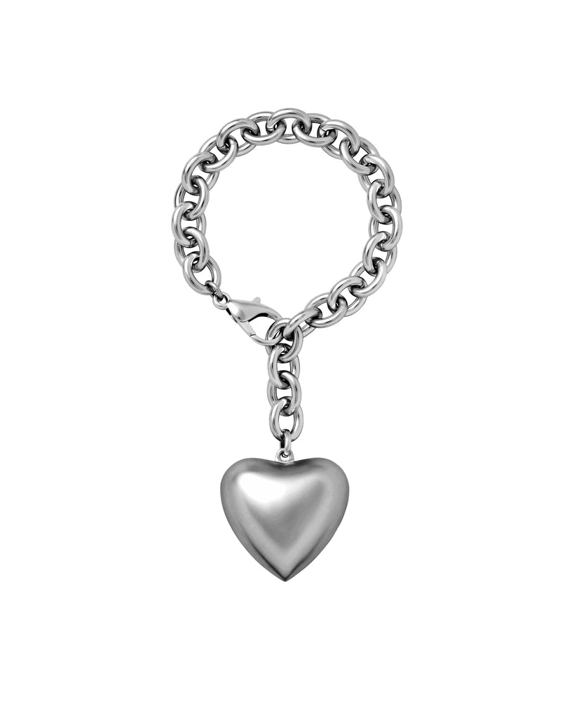 The Puffy Heart Bracelet in Silver – Roxanne Assoulin
