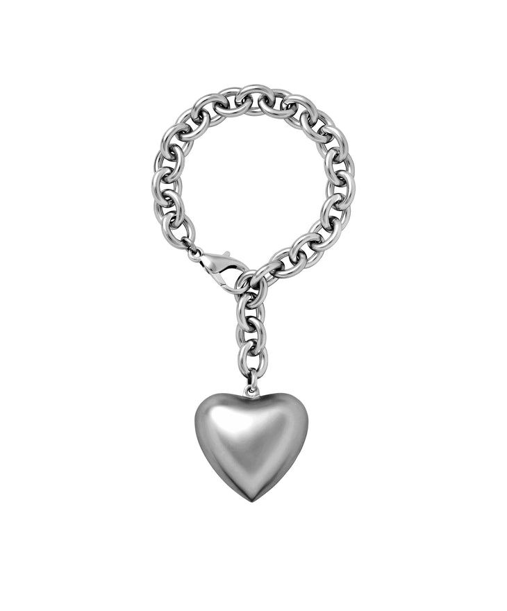 The Puffy Heart Bracelet in Silver
