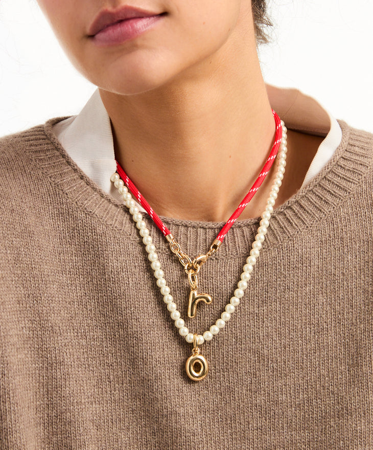 The Happy Cord Charm Necklace Duo