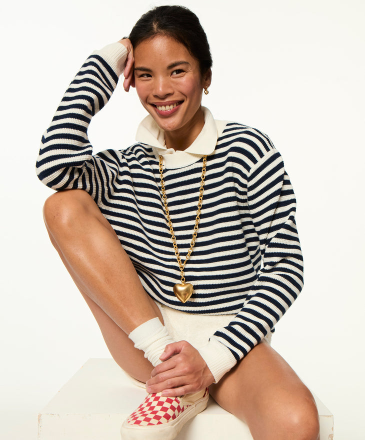 The Puffy Heart Necklace in Gold