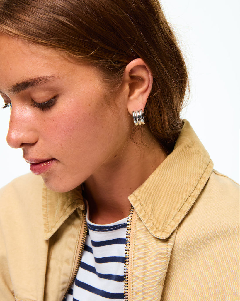 【TATIANA】Square Stream Hoop Earrings ピアス R4309 Tiana Black Square Hoop Earrings | Rozy Jewellery