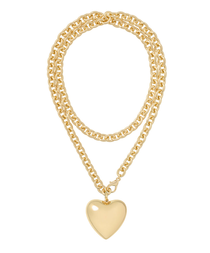 The Big Puffy Heart Charm Necklace