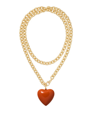 The Big Puffy Heart Charm Necklace