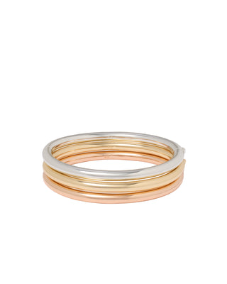 The Tubular Hinged Bracelet Trio
