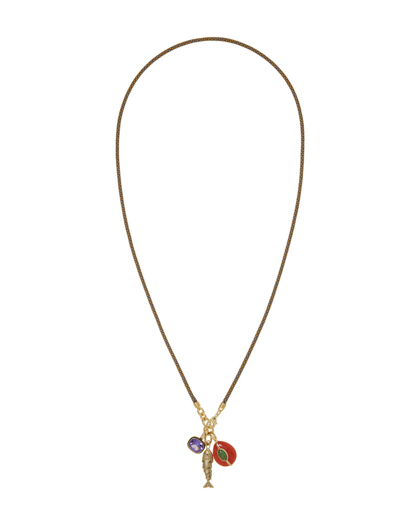 The Cubic Triple Charm Cord Pendant – Roxanne Assoulin