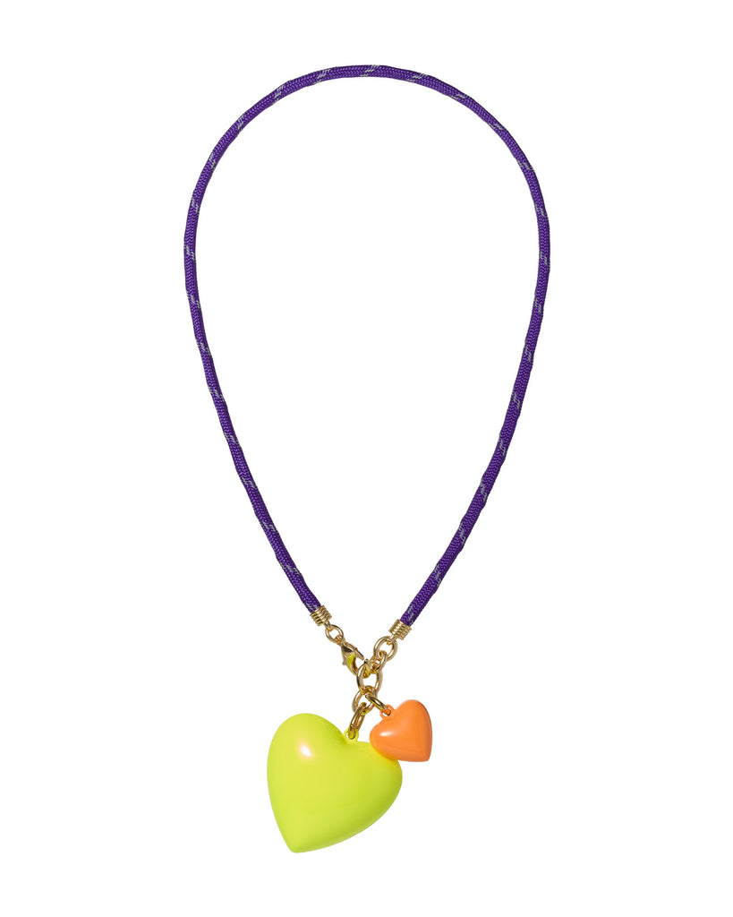 The Happy Cord Big Double Heart Necklace – Roxanne Assoulin