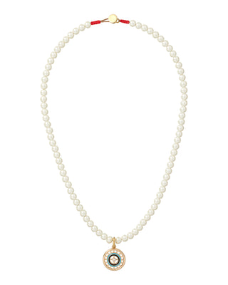 Pearl and Protect Charm Necklace