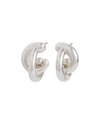 The Twist Earrings in Silver