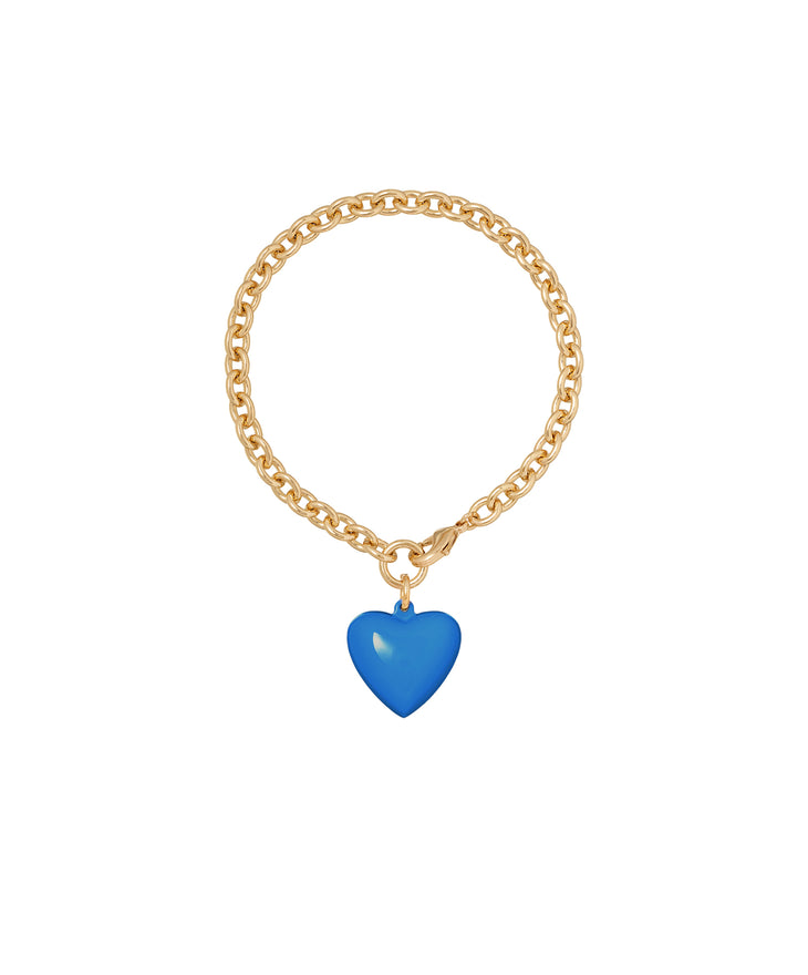 The Mini Puffy Heart Charm Bracelet