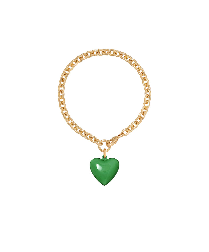 The Mini Puffy Heart Charm Bracelet