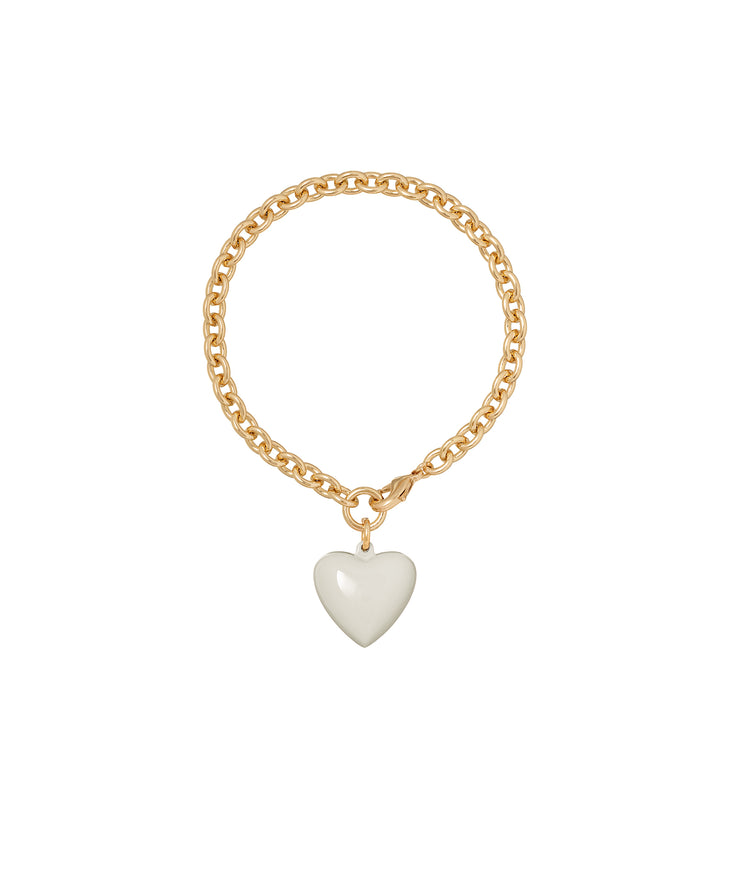 The Mini Puffy Heart Charm Bracelet