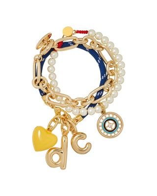 The Happy Cord Charm Bracelet Trio