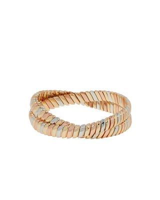 The Double Cobra Bracelet in Tricolor