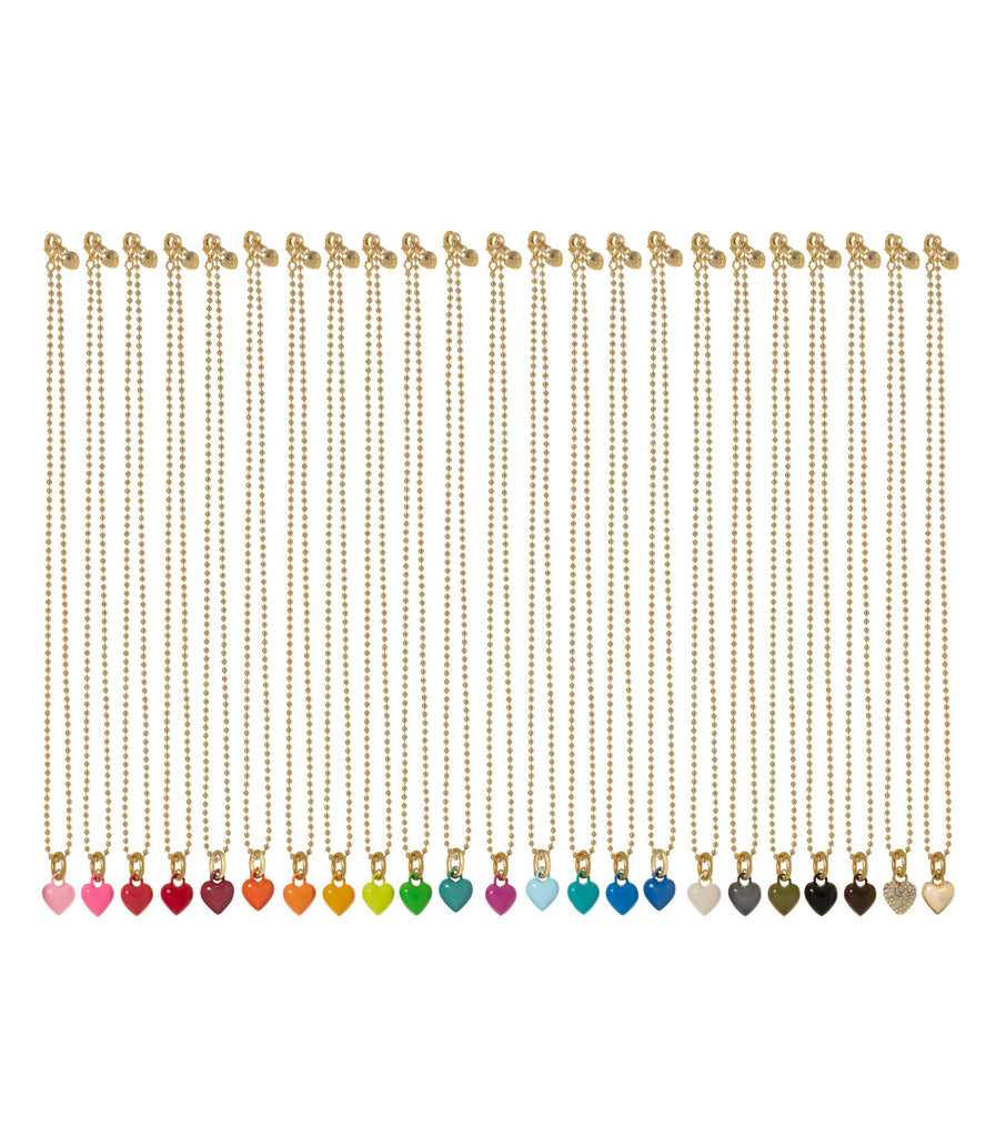 The Itsy Bitsy Puffy Heart Charm Necklace – Roxanne Assoulin