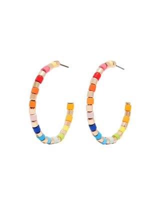 Roxanne Assoulin Golden Rainbow Hoop Earrings Product Image