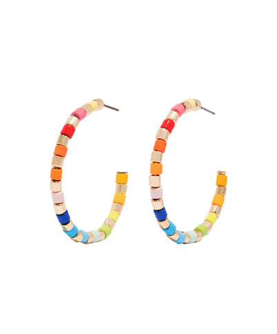 Roxanne Assoulin Golden Rainbow Hoop Earrings Product Image